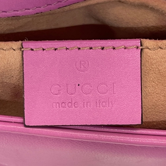 GUCCI/Cross Body Bag/Leather/PNK/Small GG Marmont Matelasse - Picture 5 of 15